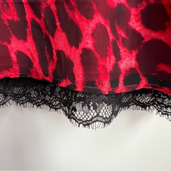 TOBI Cherished Moments Leopard Print Shift Mini Dress Y2K 90s Dark Romantic XS - Picture 9 of 12